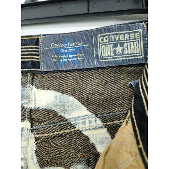 Y2K Style Converse One Star Black Denim Skirt Size 6 Small - Picture 4 of 9